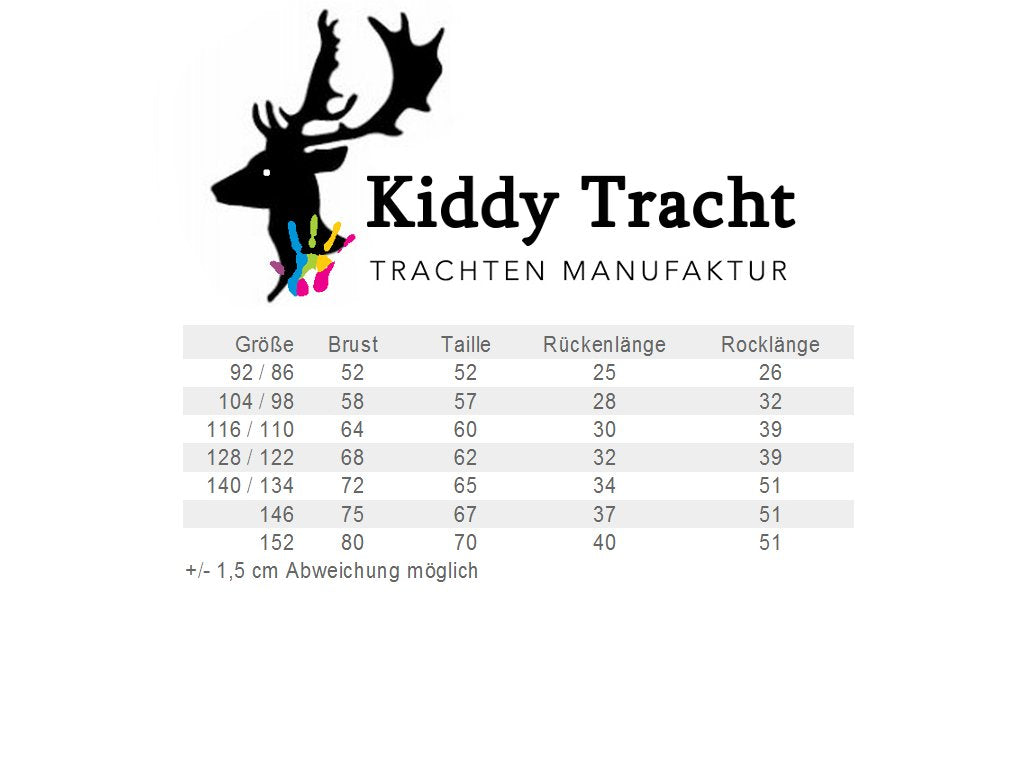 3tlg. Kinder Dirndl Kind-135/104