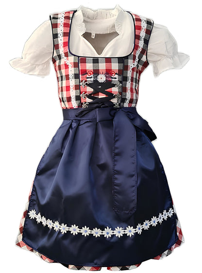 Alte Liebe Trachtenkleid 3tlg. Kinder Dirndl Mädchen Kleid Gr. 104,110,116,122,128,134,140,146,152