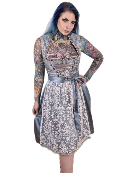 Alte Liebe 2tlg. Damen Dirndl Petrol Blau Grün  A473