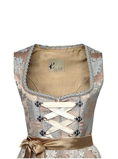 Alte Liebe 2tlg. Damen Dirndl A330, Gold, 34