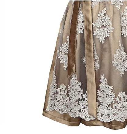 Alte Liebe 2tlg. Damen Dirndl A330, Gold, 34