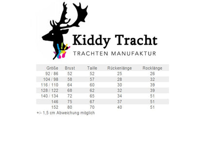 Trachtenkleid 3tlg. Kinder Dirndl Mädchen Kleid Gr. 92,104,116,128,140,146,152, Rosa Weis Kariert, 104